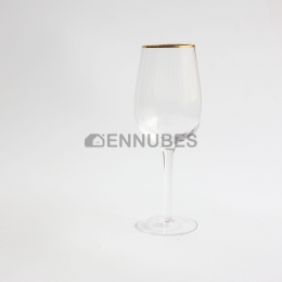 Copas Cristal Borde Dorado Estilo Novedosa