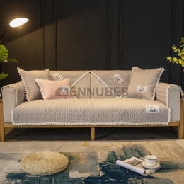 Cojín de Sofá de Encaje de Tela para Cuatro Estaciones con Color Puro