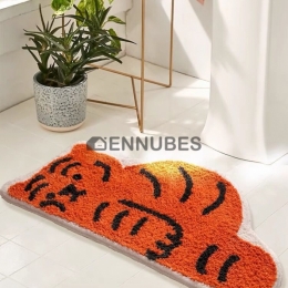 Alfombra Antideslizante Lavable de Tigre de Dibujos Animados para Bebé