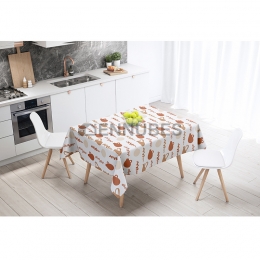 Mantel Antimancha de Tela Geométrica de Flores