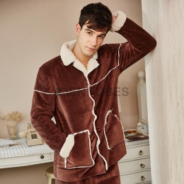 Pijamas Hombre Traje Solapa Invierno