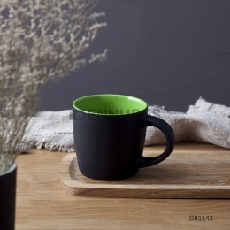 Creatividad Mate Taza de Cerámica Negra