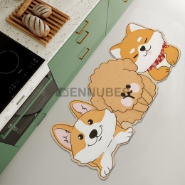 Alfombra Antideslizante PU de Perro de Dibujos Animados para Bebé