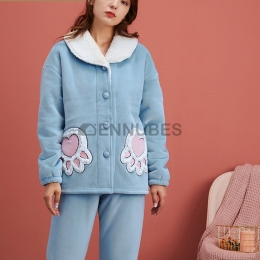Pijamas Mujeres Invierno Estampado Garras