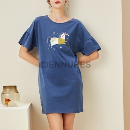 Pijamas Mujeres Estampado Caballo Verano