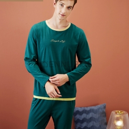 Pijamas Hombre Verde Estampado