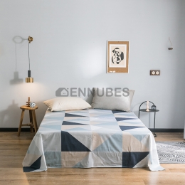 Sábana Puro Algodón Nórdico Patrones Geométricos